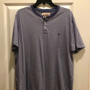Penguin Brand Grey/Blue T-Shirt LIKE NEW